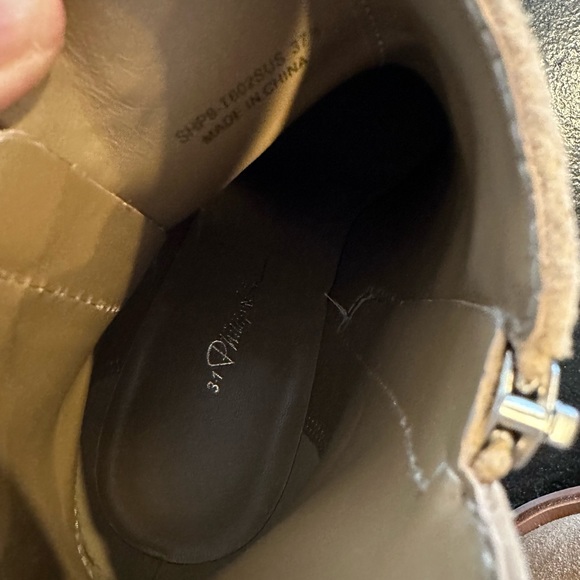 Phillip Lim Women Alexa 70mm of lift, tan pebbled leather booties, size 37 1/2 - Picture 7 of 9